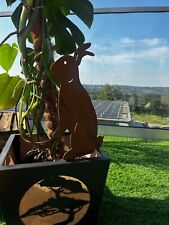 Edelrost Gartenstecker Kaninchen Rost Gartendeko Osterdeko Metall Hase Ostern