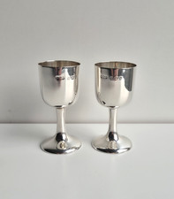 2 sehr schöne alte Art Deco Schnapsbecher - 925 Sterling Silber - ohne Gravuren