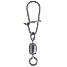 BKK Edelstahl Karabiner + Wirbel Tonnenwirbel bis 51kg Duolock Snap Swivel-51