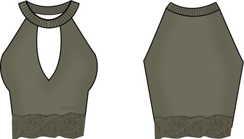 Guess damen top lila mit - damen,