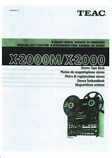 Owner’s Manual /Bedienungsanleitung für Teac X-2000,X-2000M 