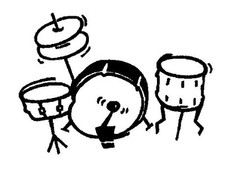 Aufkleber Schlagzeug