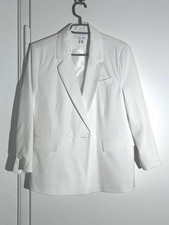 Sexy Blazer Weiß Amisu Elegant Business Sakko Langarm Festlich Büro Gr36/38