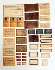 Konvolut Etikette,Logo,Restaurierungsbedarf für antike Rahmen,Möbel o. Bücher