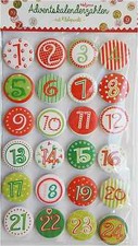 Adventskalender Zahlen 1-24