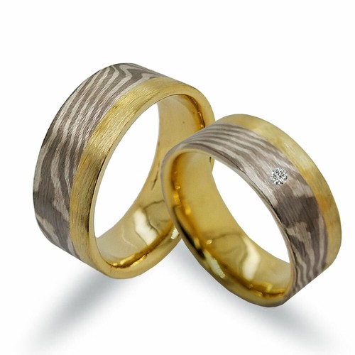 Mokume gane trauringe - gane,