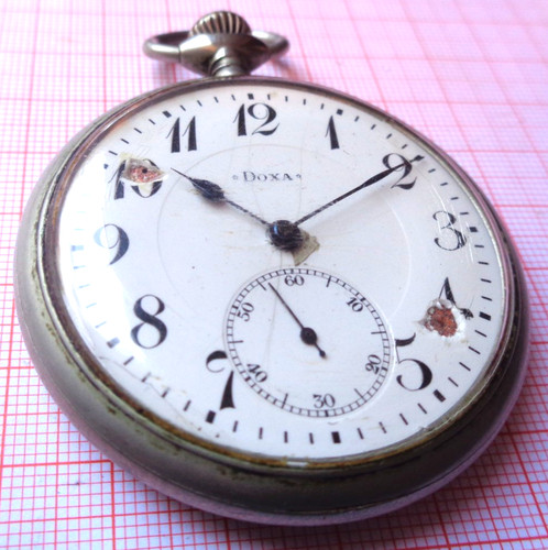 ältere metall taschenuhr doxa - Ältere,