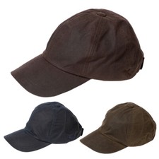 Herren Wachs Baseball Cap Curved Peak gewachste Baumwolle wasserabweisend Caps 3 Farben