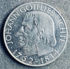 5 DM 1964 J BRD Gottlieb Fichte 11,2 g .625 Silber KM#118 K190625AE