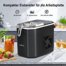 Eiswürfelmaschine Eiswürfelbereiter Eismaschine Ice Maker 12kg für Partys ≤40db