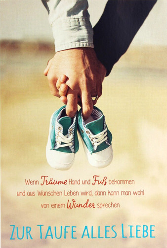 Glückwunschkarte taufe - b&c,