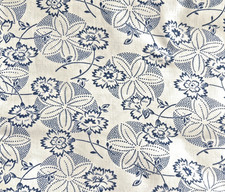 Bettbezug  alte  Bauernbettwäsche Baumwolle blaue Blumen