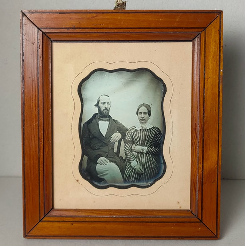 Portrait paar daguerreotypie - portrait,