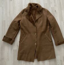 Windsor Leder Jacke Braun Fell Gefüttert 38 /40 Kurz Mantel 