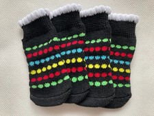S Hunde Socken 4erSet AntirutschSohle Leckschutz Kratzen Pfotenschutz Toypudel