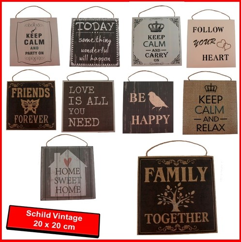Schild vintage deko bild x - 20,