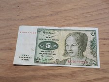 5 DM-Schein 1980 R Serie, 2. Januar, Deutsche Mark R 0017722 D