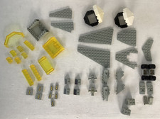 Lego Space Teile alte Cockpithauben Schrägsteine, grau und transparent in gelb