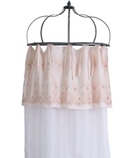 Schlaufengardine Rose Weiss