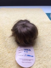 NEUE Puppen -Perücke 18 - 22  cm Kopfumfang   leicht braun 7 - 8