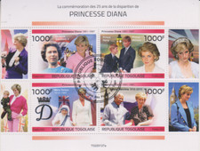 Lady Diana Togo gestempelt