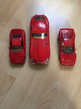 Burago, Tonka, cd.car Sammlung: Ferrari 348 rot, Ferrari 288 GTO, Jaguar E