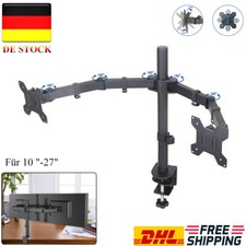 Dual Monitor Schwenkarm Tisch Halterung Doppel Halter Bildschirm Ständer 2x 8KG