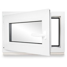 Kellerfenster Kunststoff weiß Dreh-Kipp 70x40 cm(BxH) DIN Links 3 -fach Glas