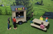 Imbisswagen Bierzeltgarnitur Anhänger 1:32 Carrera Gebäude Universal Evolution