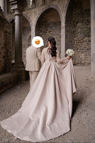 Elegantes beiges kleid - elegantes, –