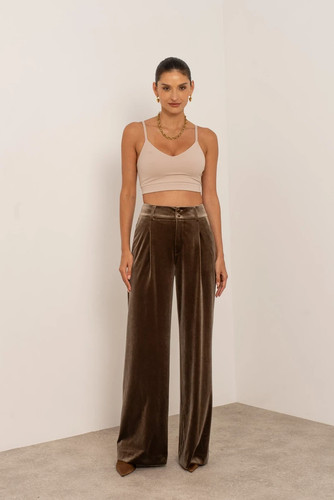 Weite damen hose aus samt - weite,