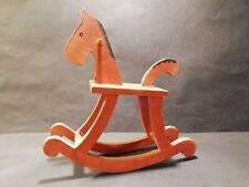 Altes Schaukelpferd für große Puppen Holz Handarbeit Deko Nostalgie 23 cm