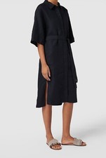 MARC O POLO 38 40 M Leinen Blau Midikleid Kleid Dress T* H* NEUE