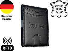 Echtleder Slim Wallet Schwarz