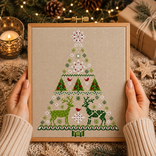 Stickvorlage tannenbaum - ,