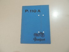 Motorrad Peugeot P 110 A (198ccm) Fahrerhandbuch Betriebsanleitung Ausg. 1929