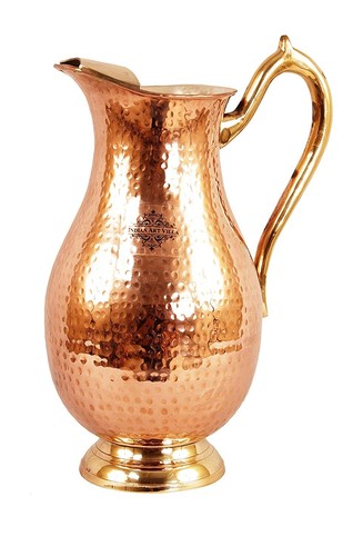 Gehämmerter stahl kupfer - kupfer, krug