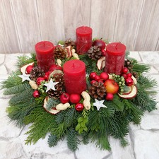 Adventskranz rot