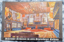66445 Postkarte Historischer Reichssaal im alten Regensburger Rathaus