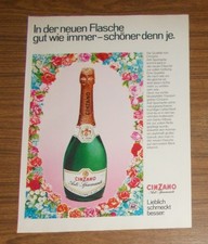 Seltene Werbung CINZANO ASTI SPUMANTE - In der neuen Flasche gut wie immer 1977