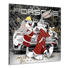 Leinwand Bild Bunny Porsche