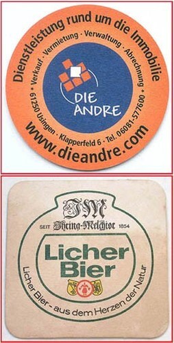 Zwei stück bierdeckel - stück,