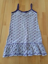 Trägerkleid, Sommerkleid, lila weiß gestreift, Sommer, Mädchen, Gr.128