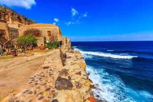 Wandbild monemvasia meer und - wandbild:,
