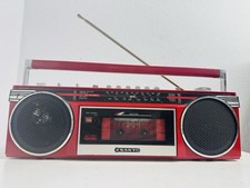 SANYO M-7010K stereo radio cassette recorder rare RED Boombox No Funciona