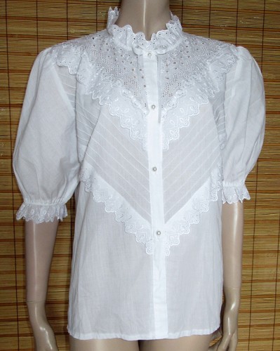 Weisse trachtenbluse spitze - weisse,