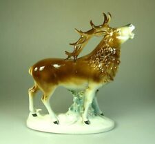große Porzellan Figur röhrender Hirsch Carl Scheidig Gräfenthal GDR 11334