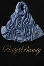 Luxus Chiffon Schal / Hijab mit Pailletten & Perlen  6FARBEN Beity&Beauty