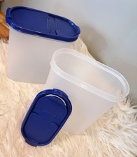 TOP Tupperware A64 2 X Eidgenosse 2,3 L Vorratsdose Deckel Schüttöffnung in blau