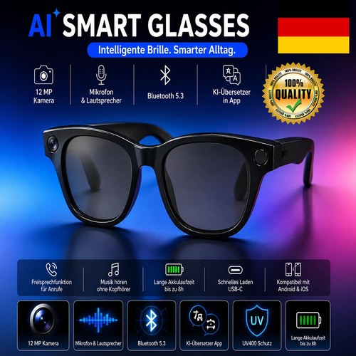Smart glasses 1080p hd - 1080p,